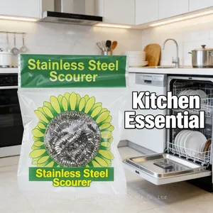 Heavy Duty Metal Scourers Steel Wool Scrubber for Kitchen Cleaning thumbnail-1
