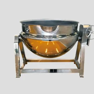 304 Stainless Steel Steam Interlayer Heating Kettle With 220V 10KW Power thumbnail-1