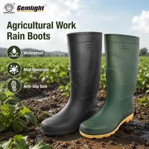Heavy Duty PVC Rain Boots With Durable PVC Body for African Importers OEM Bulk Order Support for Farm Construction and Market Use thumbnail-2