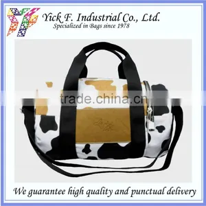 Lovely High Quality Cow Pattern Printed Canvas Duffel Bag thumbnail-1