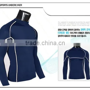 (OEM/ODM Factory)fitness Wear Compression Running t Shirt Quick Dry Training Sport Tights Exercise Jersey Gym Clothing thumbnail-1