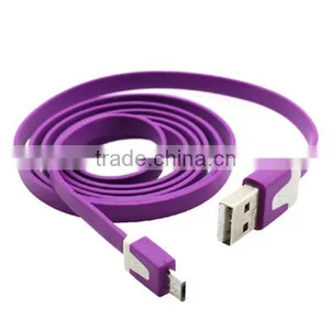 Cheap High Qanlity Noodles V8 Micro Usb Data Cable for Samsung HTC LG SONG thumbnail-1
