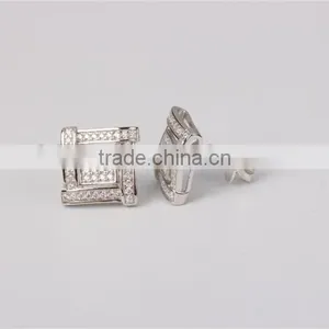 Ladies' Micro Pave CZ Stud Earring 925 Silver Jewelry Wholesale thumbnail-3