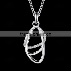 Metal Necklace Vola Shape Specail Design 18k White Gold Plated Necklace thumbnail-2