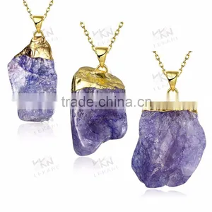 Fashion Purple Elegant Stone Necklace Pendant thumbnail-4