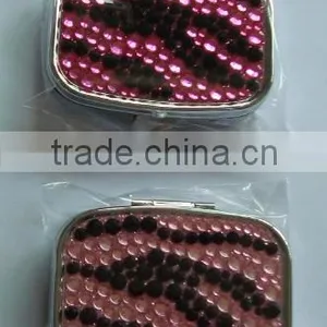 2016 Zebra Mirror Bling Crystal Pill Box and Leopard Mirror Wholesale thumbnail-3