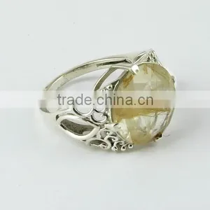 Big Dreams Golden Rutile Ring, Gemstone Silver Jewellery, Online Silver Jewellery thumbnail-1