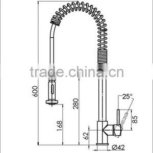 Classic Pull Out Spray Kitchen Faucet Mixer thumbnail-3