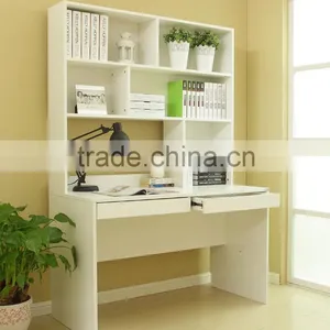 White Wood Study Room Chinese Style Bookcase/ Study Table/ Computer Desk (SZ-FCB396) thumbnail-1