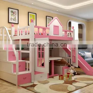 Pupular Princess Bedroom Furniture Castle Bunk Bed for Kids AET-026 thumbnail-2