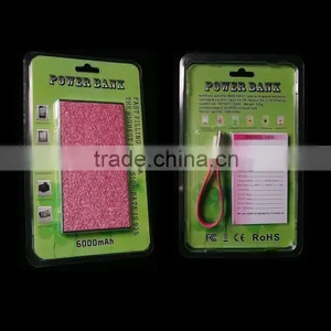 Fashion Promotion Glitter Dual USB Mobile Power Bank 8000 MAh thumbnail-2