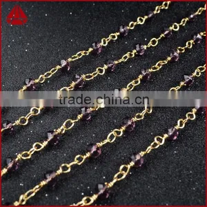 $4/meter by Trade Assurance- Natural Amethyst Stone Beaded Chain Roll-Free Shipping thumbnail-6