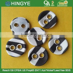 Round Shape Fabric Covered Button With Eyelets --- F1517 thumbnail-1