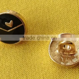 New Arrive Black Color Enamelled Fancy Metal Shank Button -- M1877 thumbnail-2
