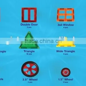 DIY Plastic Magnetic Building Magna Tiles / Magnetic Construction Toys For Children thumbnail-2