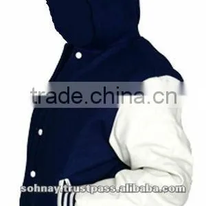 Hooded Varsity Jacket, Letterman Baseball Jacket thumbnail-1