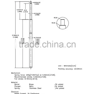SP1-137370-G01 ICT Test Probe Pin and Spring Loaded PCB Test Probe Needles thumbnail-1