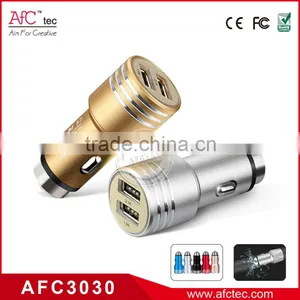 Aluminum Material for Promotional Dual Usb Car Mobile Phone Charger thumbnail-1