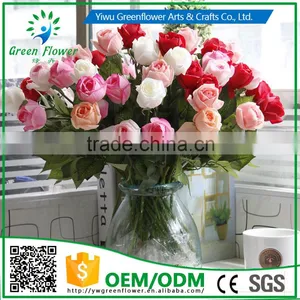 Greenflower 2016 Wholesale Real Touch Latex PU Fat Rose China Artificial Flowers Rose for Wedding Decoration thumbnail-2