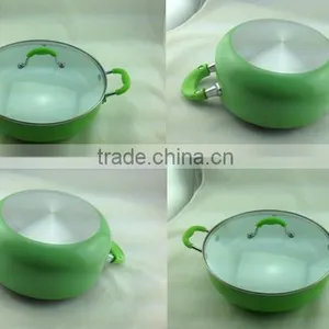 Aluminum Non-Stick Press Soup Stock Cooking Pasta Noodle Pot Cooking Pot Cookware Set With Lid thumbnail-1