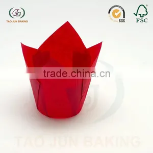 Greaseproof Paper Tulip Cake Tool Holder Cupcake Wrapper thumbnail-5