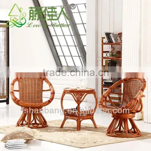 Fashion Outdoor Leisure Cane Coffee Shop Swivel Chair thumbnail-3