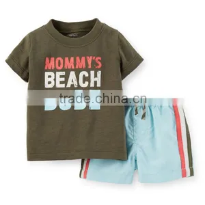Trendy Boy's Fashion Summer Wear Boy Short Tshirt and Pant Set thumbnail-1
