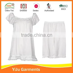 Comfortable and Nice Design Cotton Woven Women Sleepwear thumbnail-1