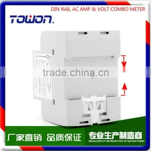 Din Rail Dual LED Display Voltage and Current Meter Din-rail Voltmeter Ammeter Range AC 200-450V 0.1-99.9A thumbnail-3