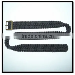 35mm Wide Black Braided Nylon Belt With Square Buckle thumbnail-6