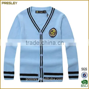 Presley Oem High Quality Sweater Cardigan Children Plain Knited Sweater School Cardigan thumbnail-3