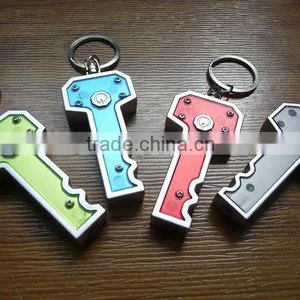 Promotion New Design Key Shape Mini Led Light Keychain thumbnail-1