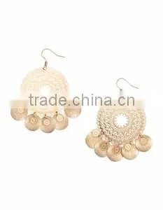 Earring Hooks Gold,earring Hooks Findings,hollow Out Patten Big Circle Gold Earrings Designs for Women thumbnail-1