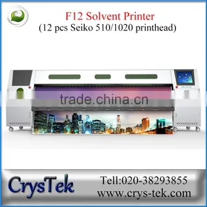 CRYSTEK F12 Large Format Banner Printing Machine Digital Solvent Printer thumbnail-1