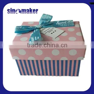 Custom Design Cardboard Gift Box With Ribbon thumbnail-3