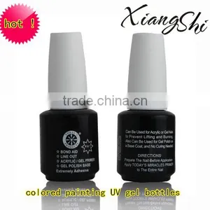 Black Painting uv Gel Polish Bottle With White Cap and Brush thumbnail-1