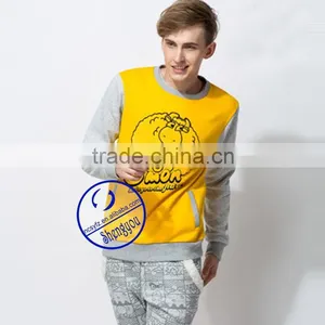 Wholesale Custom 100 Polyester Mens Two Color Sweatshirt With Pocket thumbnail-2