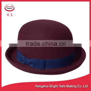 Stylish 100% Wool Felt Dome Hats for Lady thumbnail-1