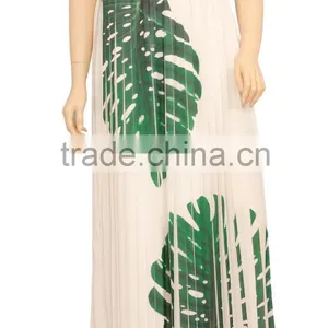 2015 Spring Fashion Designer Ladies Skirts Chiffon Pleated Girls Maxi Skirts thumbnail-3