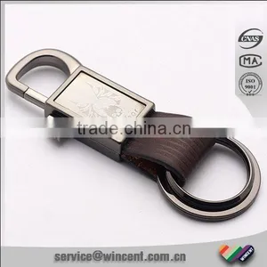 Sliding Hook Metal Handmade Leather Keyring thumbnail-2