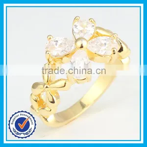 Cheap Price Fancy Crystal Gold Rings 18k Fake Diamond Ring thumbnail-5