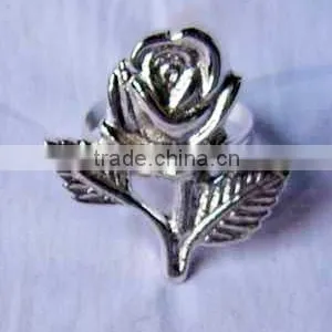 Silver Napkin Ring, Metal Napkin Ring, Brass Napkin Ring, Napkin Holder thumbnail-1