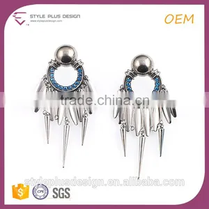E75316H01 Accept Custome Order Fashion Silver Jewelry Earring Design Wholesale From Mid Night City Collection thumbnail-1