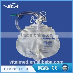 2000ml T-tap Valve Urinary Drainage Bag KYC01 thumbnail-2