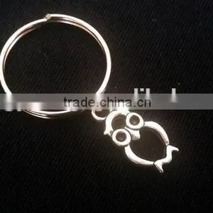 Custom Gift Tiny Owl Charm Keychain thumbnail-2