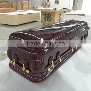 Mahogang Material Imported From US Luxury Solid Wood Funeral Coffin Casket thumbnail-4