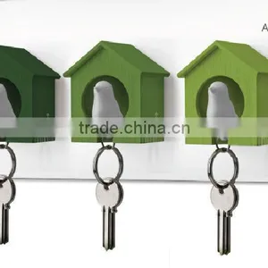 Sparrow Key Ring Birdhouse Gadget Home Wall Hook Holder Keychain thumbnail-1