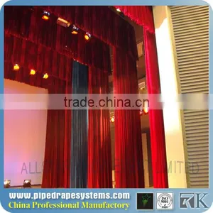 Black and Red Theater Curtain,stage Curtain thumbnail-1