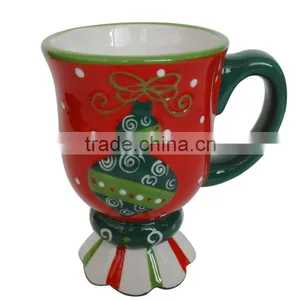 Goblet Dolomite Mug With Colorful Hand-painting thumbnail-1