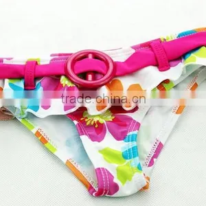 Kids Pink Yellow Floral Bikini 2 pc Swimsui thumbnail-3